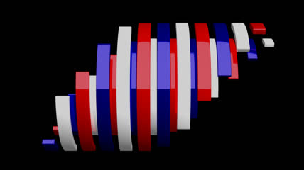 磁性宽窄不一条形图形螺旋旋转素材