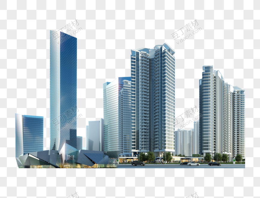 城市商圈建筑群