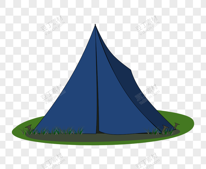卡通草地帐篷
