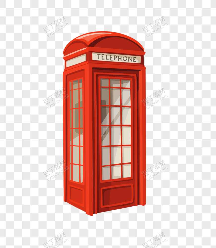 英国电话亭绘图