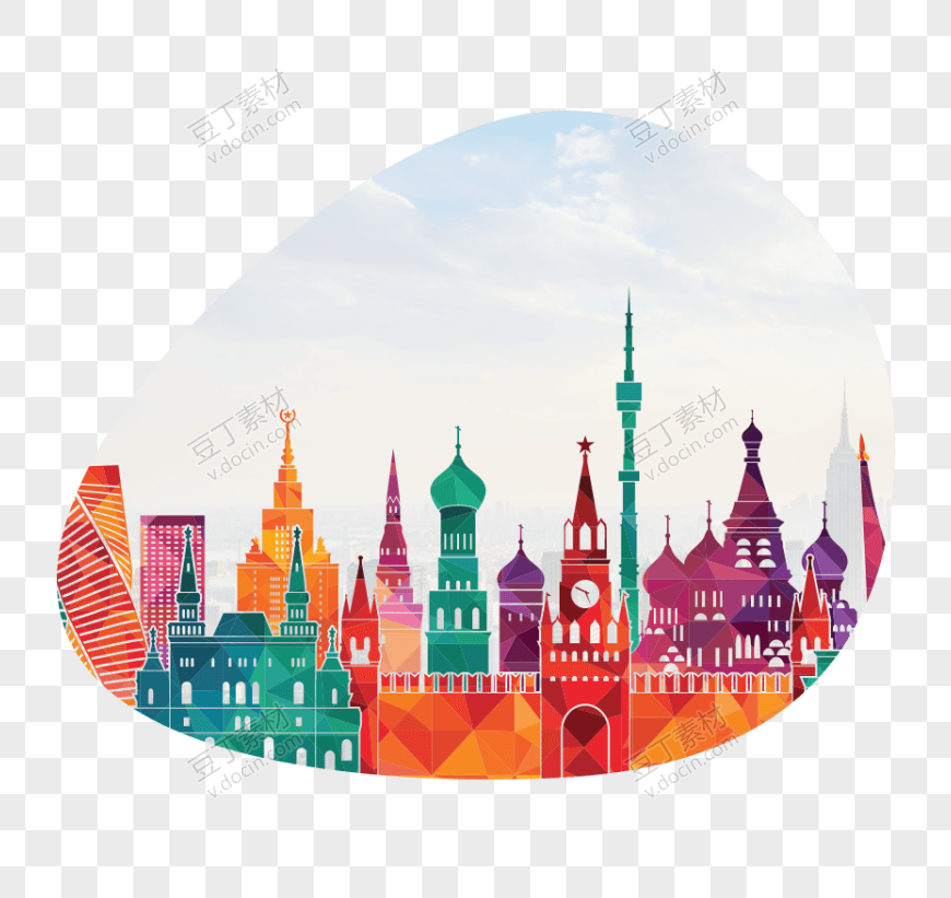 俄罗斯彩色建筑群