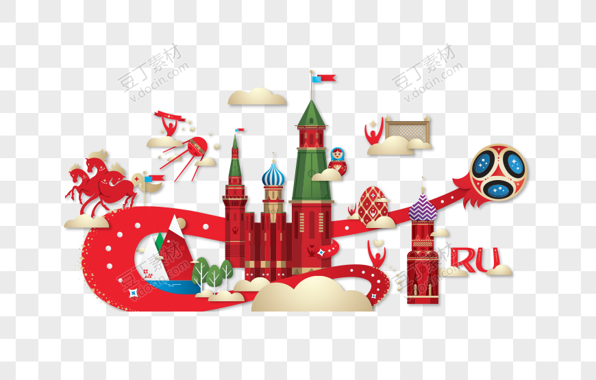 俄罗斯世界杯宣传海报