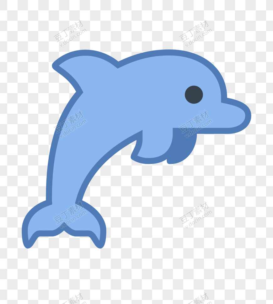 可爱蓝色海豚