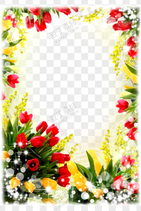 求婚花朵装饰框