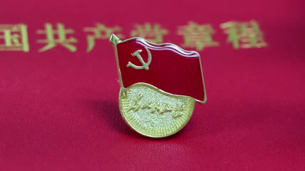 4K建党102周年党徽党章七一建党节实拍