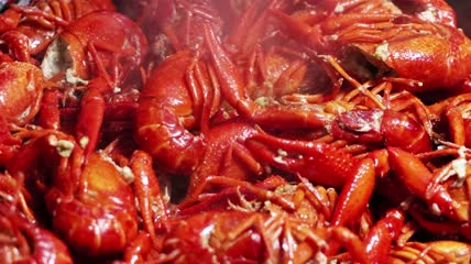 4K美食小龙虾实拍视频