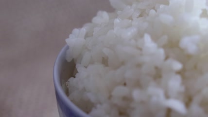 4K白米饭珍惜粮食实拍视频