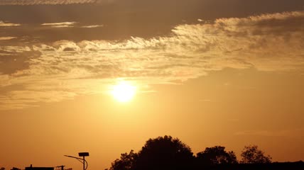 4K日落夕阳西下延时摄影视频