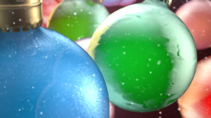 用于装饰节日的彩球高清视频素材