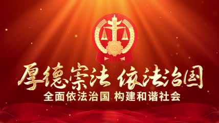 红色党建法律法院图文AE模板