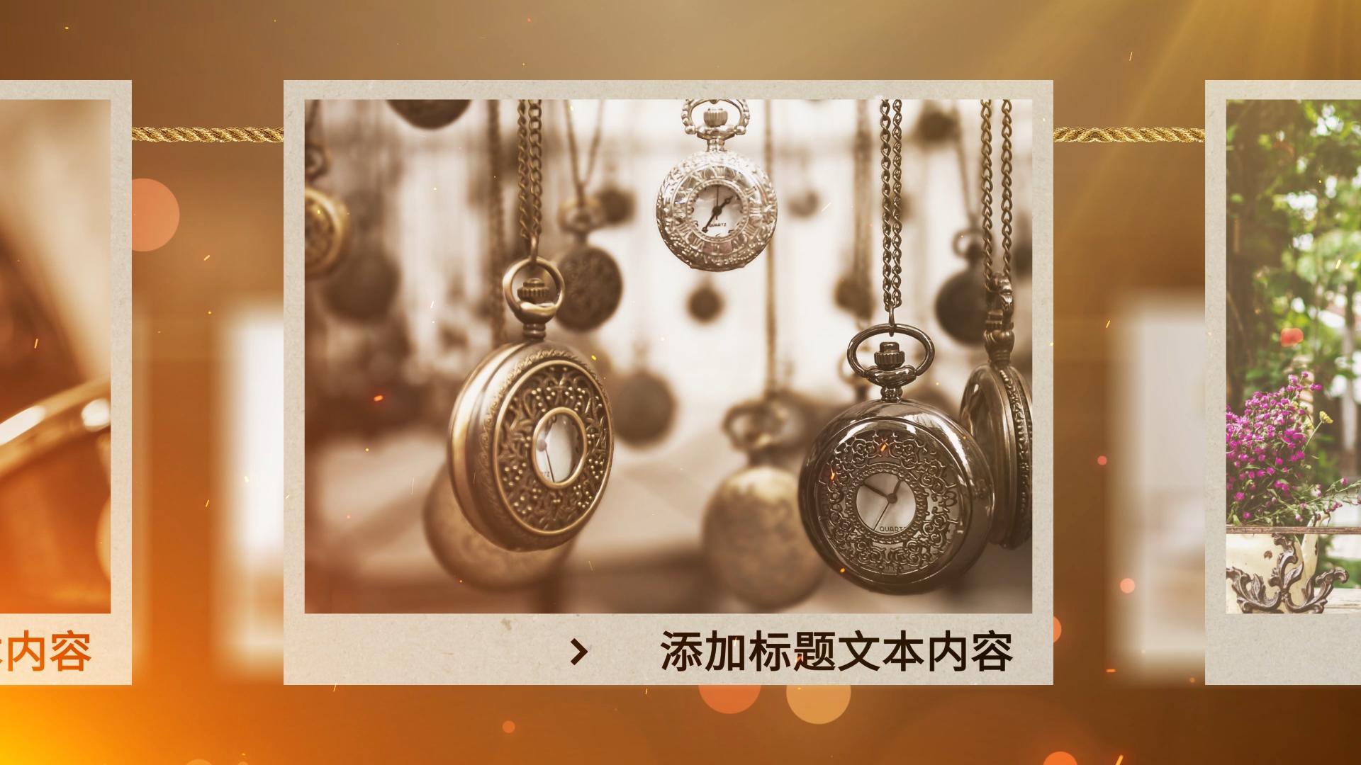 怀旧复古历史回顾图文照片墙展示