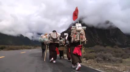 西藏风情天路中国风拉萨藏族歌舞