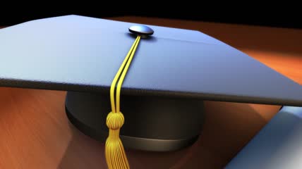 学士帽毕业证书组合视频素材