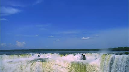 航拍瀑布伊瓜苏瀑布高清实拍视频素材