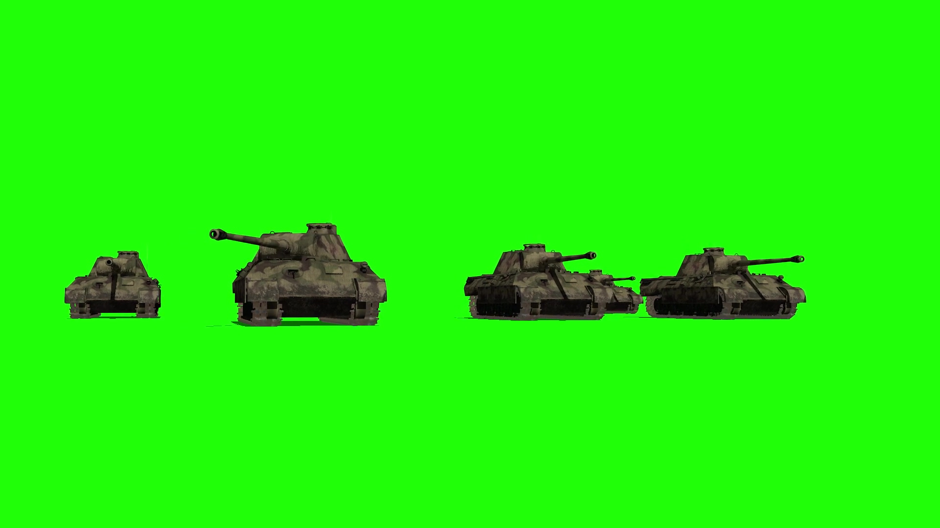 绿幕视频素材坦克