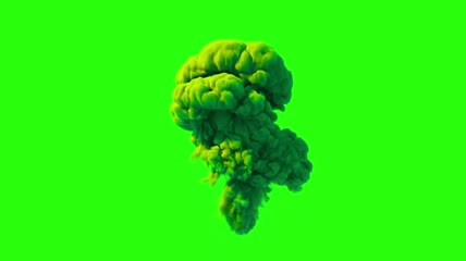 绿幕视频素材彩色烟雾
