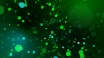 绿色主题粒子光斑高清视频素材