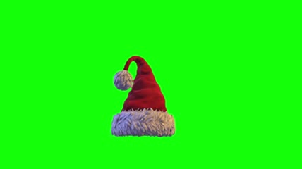 绿幕视频素材圣诞帽