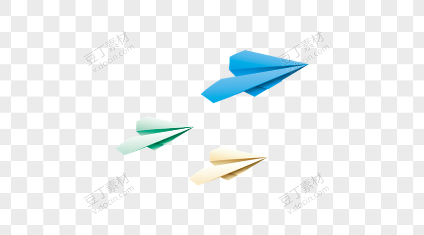 纸飞机三个颜色