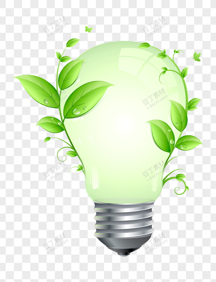 绿色环保树木素材灯