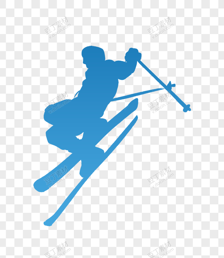 滑雪剪影