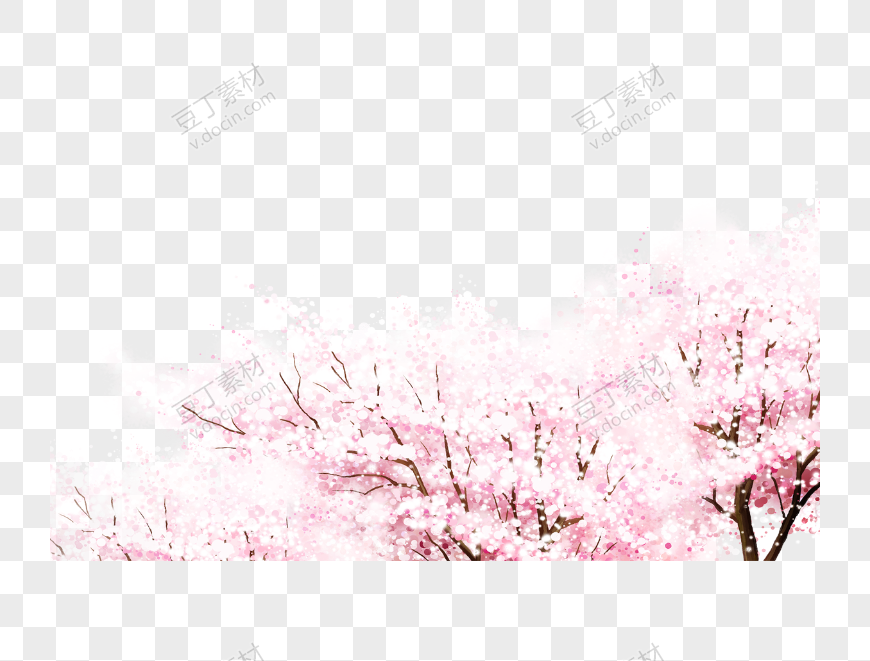 粉色树木免抠PNG