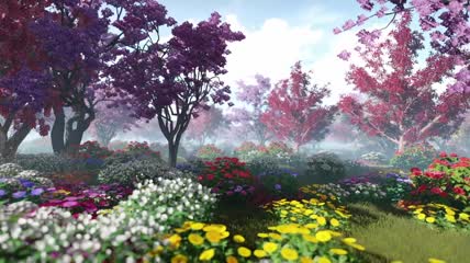 美丽的花园3D动画素材