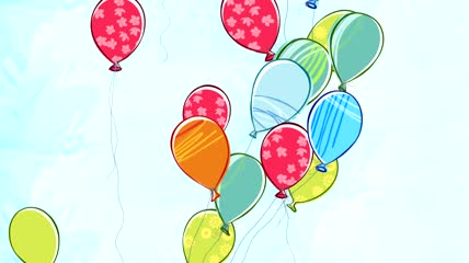 Balloon Doodle LED动态视频素材