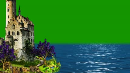 绿幕城堡视频素材