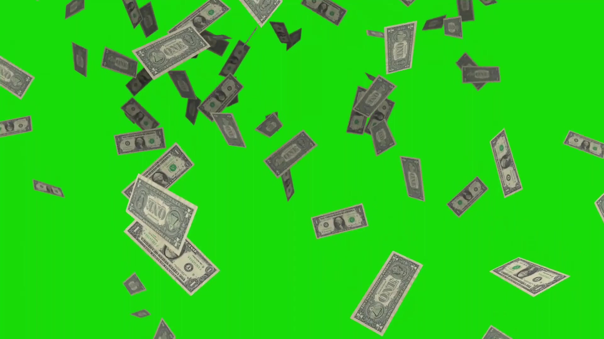 绿幕视频素材钞票