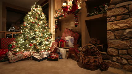 温馨的圣诞节室内场景 (1)