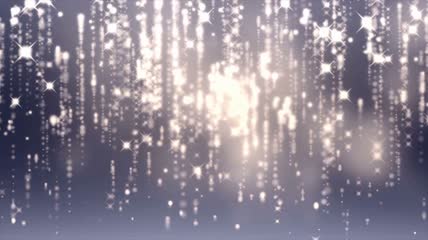 唯美星空粒子背景视频金粒子光幕雨