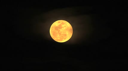 夜晚云彩月亮延时拍摄