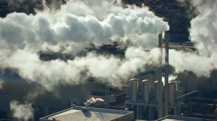 环境污染工厂烟囱 PM2.5环保能源素材
