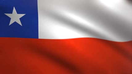 飘扬的智利国旗