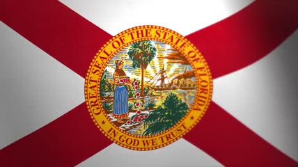 佛罗里达州__飘扬的旗帜-美国州和领地的旗帜