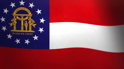 格鲁吉亚__飘扬的旗帜-美国州和领地的旗帜