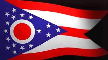 俄亥俄__飘扬的旗帜-美国州和领地的旗帜