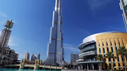 超清迪拜壮观建筑人文景观视频素材