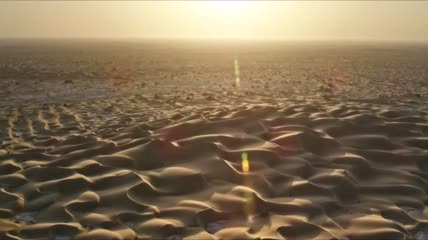 实拍酷热荒漠沙海