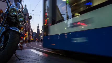 荷兰阿姆斯特丹城市夜景高清摄影