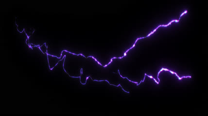 紫色闪电alpha透明通道特效素材