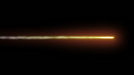 流星导弹尾焰火焰拖尾alpha透明通道特效素材