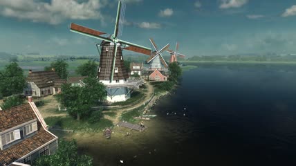 2K荷兰风车3D场景UHD