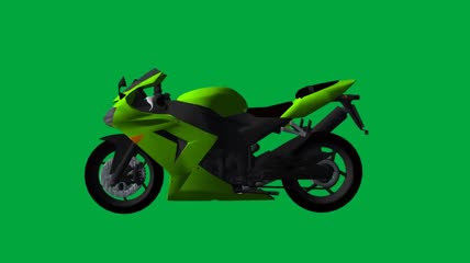 摩托车绿屏抠像
