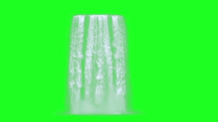 瀑布水流绿屏抠像