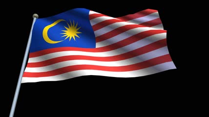 4K马来西亚国旗3D动画