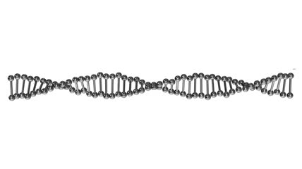 基因链条螺旋横向展示素材
