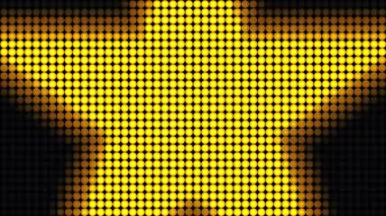 黄色五角星VJ闪灯聚光灯舞台壁运动图形画面
