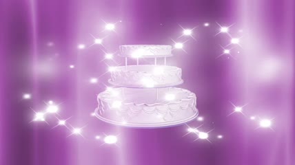 浪漫星光粒子蛋糕动态视频素材